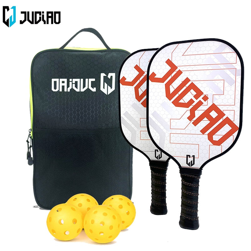 JUCIAO Pickleball Paddles Set Includes 4 Balls